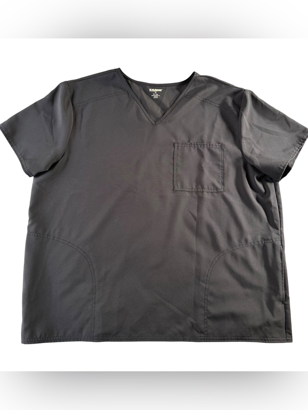 Scrubstar Black V-Neck Short Sleeve Medical Scrub Top 2XL - Picture 1 of 13